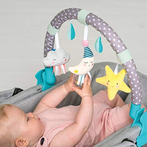 Taf Toys Mini Moon Arch | Ideal for Infants & Toddlers, Fits Stroller & Pram, Activity Arch with Fascinating Toys, Stimulates Babyâs Senses and Motor Skills Development, for Easier Outdoors