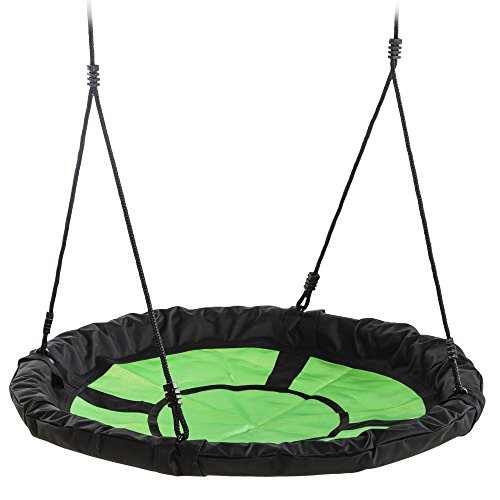Swing-N-Slide NE 4630 Nest Swing Outdoor Swing with 40" Diameter, Green & Black