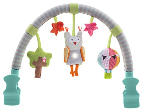 Taf Toys Musical Arch | Best for Infant and Toddlersâ That Fits to Stroller & Pram, Activity Bar with Hanging Musical Owl Toy, Easier Outdoors and Easier Parenting, Keeps Your Baby Happy, Ideal Gift