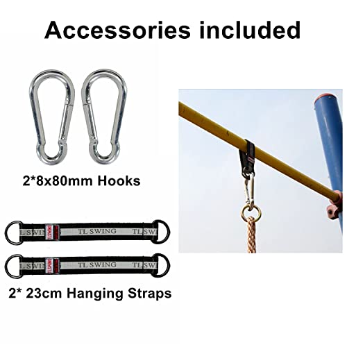 Yangogle 3-in-1 Baby Swing Seat, Toddler Swing, Anti-Flip Snug & Secure Detachable Infants to Teens Kids Swing Seat for Outdoor Indoor Playground