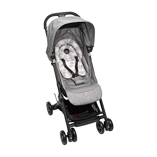 Boppy Head Support Noggin Nest, Gray Elephant Plaid, For 3- or 5-point Harness Systems, Helps Prop Babyâs Head In Bouncers, Strollers And Swings, 0-4 months