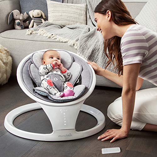 Bluetooth Baby Swing with Natural Sway & Remote Control