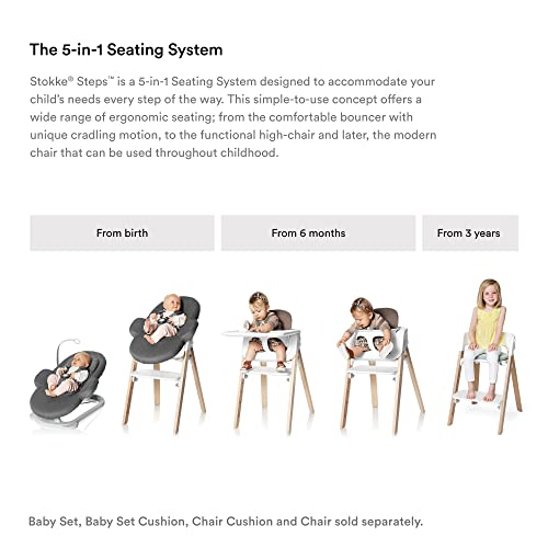 Stokke Steps Bouncer, Deep Grey - Allows Independent Bouncing & Provides Soft Cradling Motion - Use Alone or with Stokke Steps Chair - Certified by JPMA