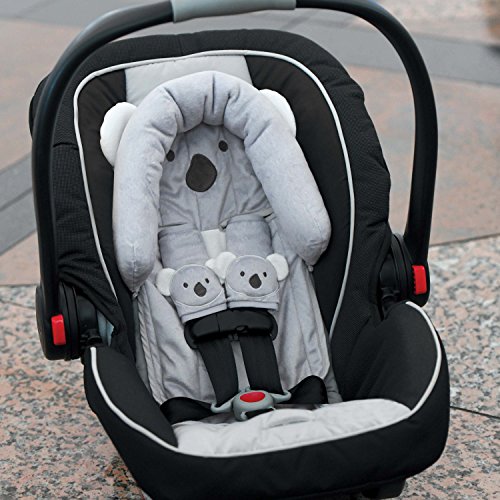 Travel Bug Baby & Toddler 3-Piece Head Support & Strap Covers Set for Car Seats, Strollers & Bouncers  (Koala)