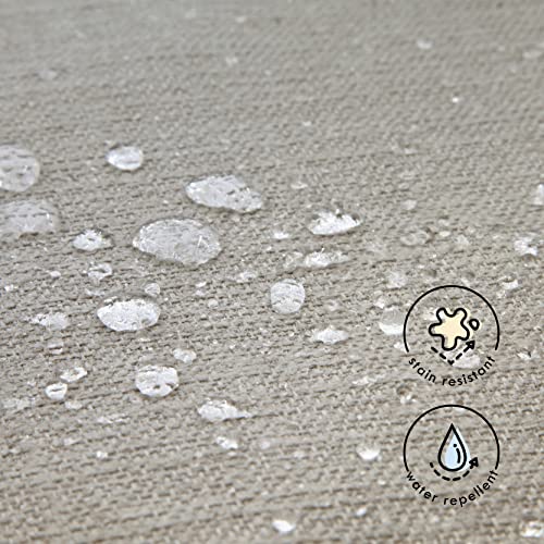 Carter's by Davinci Arlo Recliner and Swivel Glider in Grey Linen, Water Repellent, Stain Resistant Fabric, Greenguard Gold Certified