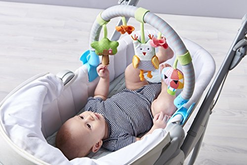Taf Toys Musical Arch | Best for Infant and Toddlersâ That Fits to Stroller & Pram, Activity Bar with Hanging Musical Owl Toy, Easier Outdoors and Easier Parenting, Keeps Your Baby Happy, Ideal Gift