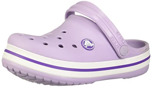 Crocs Kids' Crocband Clog, lavender/neon purple, 7 M US Toddler