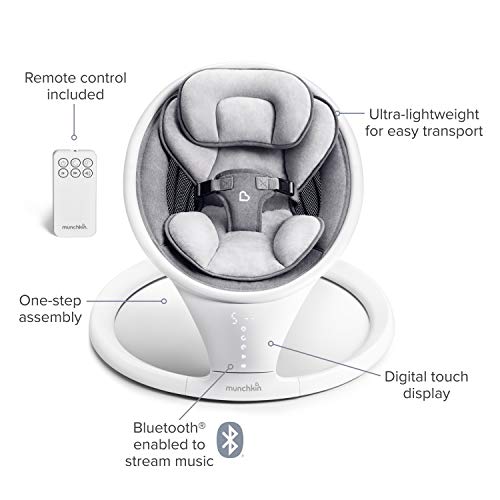 Bluetooth Baby Swing with Natural Sway & Remote Control