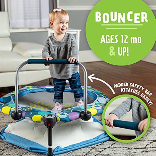 Eezy Peezy 3 in 1 Folding Ball Pit & Bouncer - Ball Pit Tent & Trampoline with Handle - Ages 10 Months to 5 Years