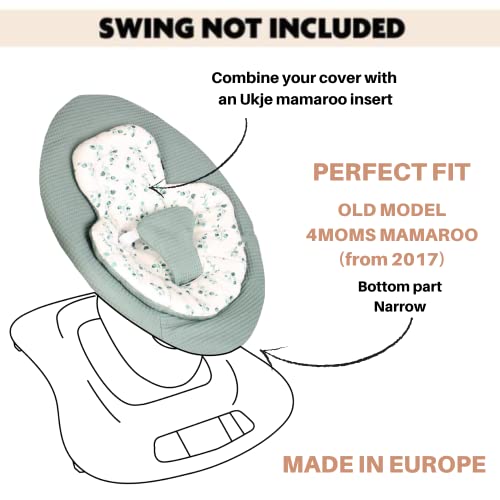 UKJE Liner Baby Rocker Cover - Compatible with Old Model Before 2022 4moms MamaRoo 4 - Baby Swing Cover - Bouncer Cover - Compatible Cover Over The 4moms Mamaroo 4 Swing Bouncer - Jade