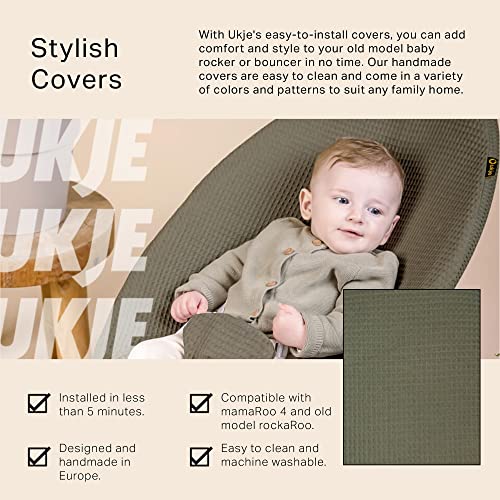 UKJE Liner Baby Rocker Cover - Compatible with Old Model Before 2022 4moms MamaRoo 4 - Baby Swing Cover - Bouncer Cover - Compatible Cover Over The 4moms Mamaroo 4 Swing Bouncer - Green