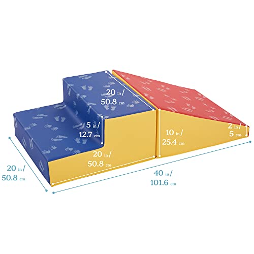 ECR4Kids - ELR-12653 SoftZone Little Me Play Climb and Slide, Primary (2-Piece)