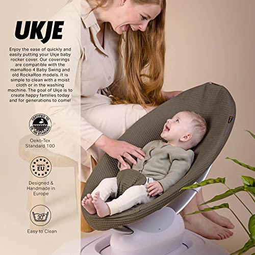UKJE Liner Baby Rocker Cover - Compatible with Old Model Before 2022 4moms MamaRoo 4 - Baby Swing Cover - Bouncer Cover - Compatible Cover Over The 4moms Mamaroo 4 Swing Bouncer - Green