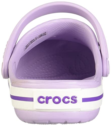 Crocs Kids' Crocband Clog, lavender/neon purple, 7 M US Toddler