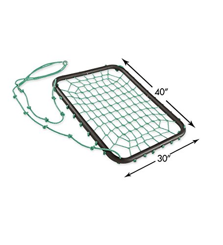 Deluxe Platform Hanging Tree Swing for Yard or Playground, Webbed Nylon Rope Mat and Padded Steel Frame, Multiple Kids 40 L x 30 W