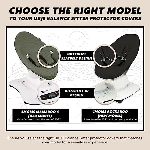 UKJE Liner Baby Rocker Cover - Compatible with Old Model Before 2022 4moms MamaRoo 4 - Baby Swing Cover - Bouncer Cover - Compatible Cover Over The 4moms Mamaroo 4 Swing Bouncer - Green