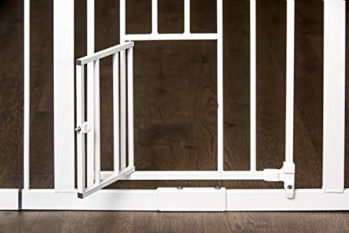 Carlson Extra Tall Walk Through Pet Gate with Small Pet Door, Includes 4-Inch Extension Kit, 4 Pack Pressure Mount Kit and 4 Pack Wall Mount Kit