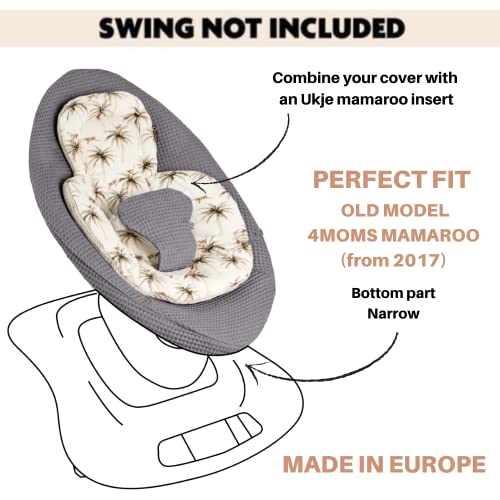 UKJE | Cover for Old Model 4moms mamaRoo 4 Baby Swing & Old Model rockaRoo | Grey | Handmade in Europe | Compatible with mamaRoo Swing, 4 Mom mamaRoo Baby Swing, mamaRoo Cover for Baby Rocker