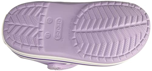 Crocs Kids' Crocband Clog, lavender/neon purple, 7 M US Toddler
