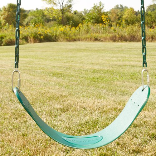 Swing-N-Slide Heavy Duty Green Swing Seat - 58" Vinyl Coated Chain Backyard Playground Swing for Replacement or Accessories