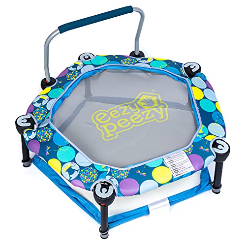 Eezy Peezy 3 in 1 Folding Ball Pit & Bouncer - Ball Pit Tent & Trampoline with Handle - Ages 10 Months to 5 Years