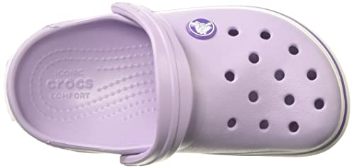 Crocs Kids' Crocband Clog, lavender/neon purple, 7 M US Toddler