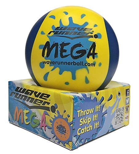Wave Runner Mega Ball #1 Water Ball for Skipping and Bouncing The Perfect Pool Ball and Ocean Ball (2-Pack)