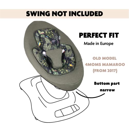 UKJE Liner Baby Rocker Cover - Compatible with Old Model Before 2022 4moms MamaRoo 4 - Baby Swing Cover - Bouncer Cover - Compatible Cover Over The 4moms Mamaroo 4 Swing Bouncer - Green