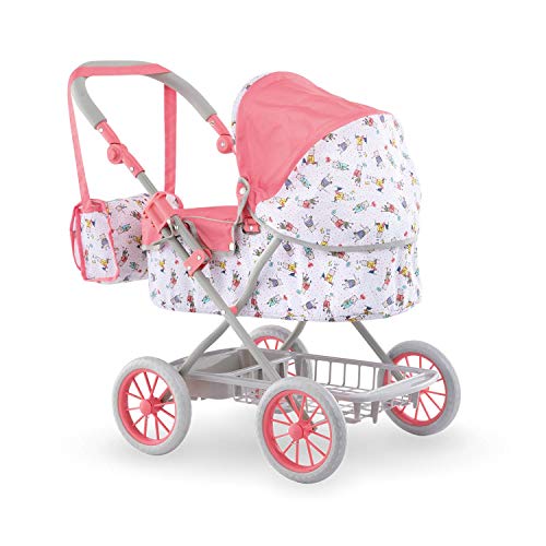 Corolle - Mon Grand Poupon Carriage Stroller - Adjustable Handle, Folding Design, for 14", 17" & 20" Baby Dolls