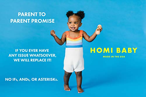 Wood Baby Rattle Teether by Homi Baby, Perfect Montessori Grasping Teething Toy for Babies, Handmade in The USA, Sealed with Organic Virgin Coconut Oil & Beeswax