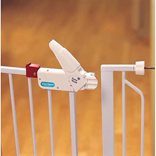 Carlson Extra Wide Walk Through Pet Gate with Small Pet Door, Includes 4-Inch Extension Kit, Pressure Mount Kit and Wall Mount Kit