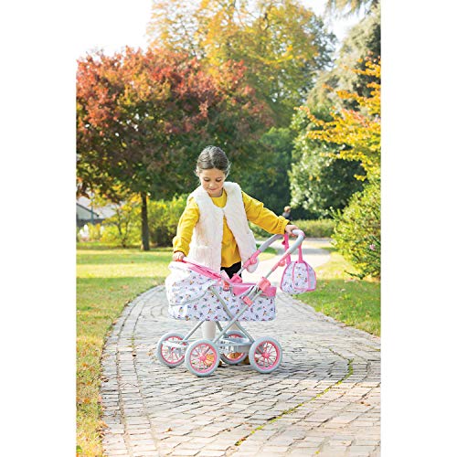Corolle - Mon Grand Poupon Carriage Stroller - Adjustable Handle, Folding Design, for 14", 17" & 20" Baby Dolls