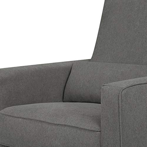 DaVinci Piper Upholstered Recliner and Swivel Glider in Dark Grey, Greenguard Gold Certified