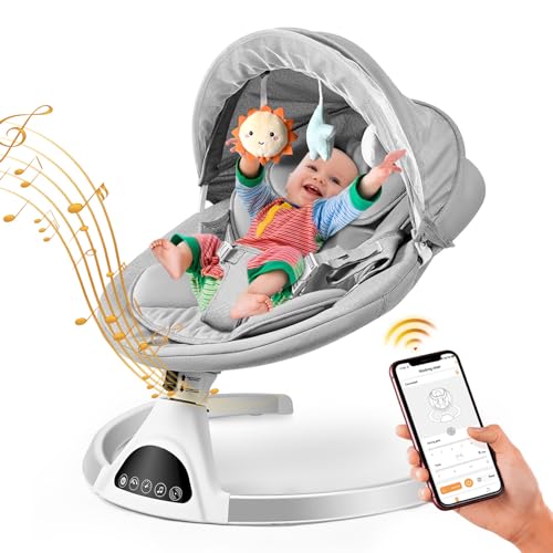 Exclusive App & Bluetooth Electric Baby Swing, Sensor+Timing