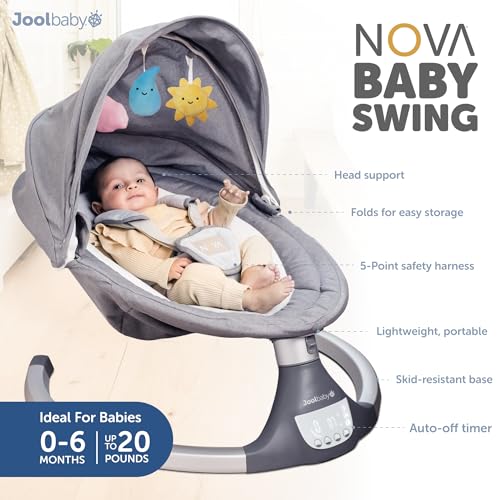 Nova Baby Swing - Motorized, Bluetooth, 10 Melodies, Remote