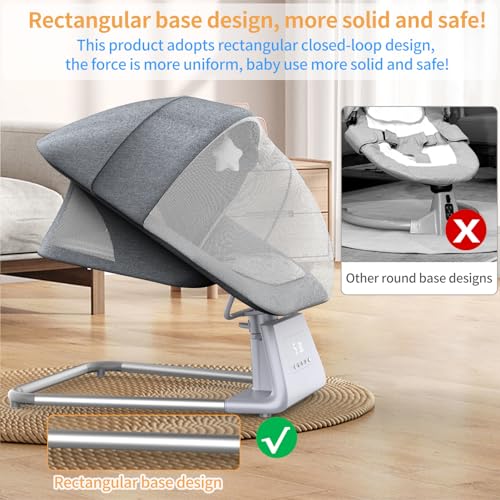 Portable Baby Swing with Remote and Bluetooth Technology