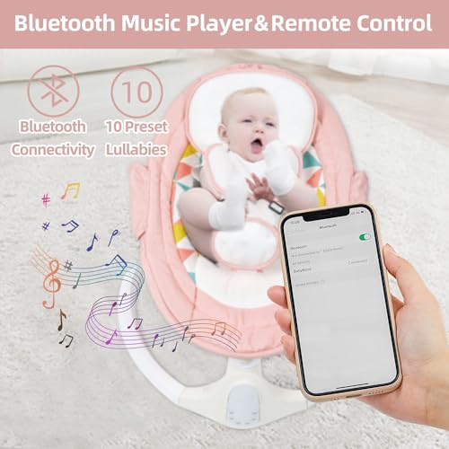 Electric Baby Swing & Bouncer with Bluetooth & Remote