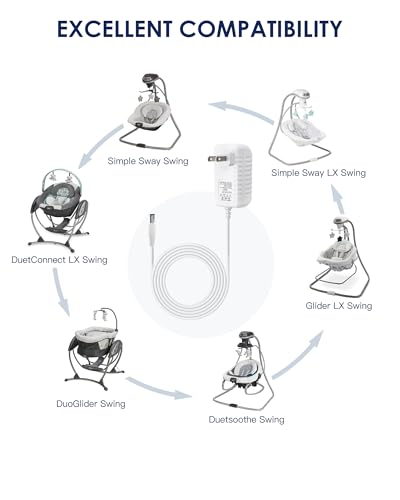 Baby Swing Power Cord for Fisher Price, etc