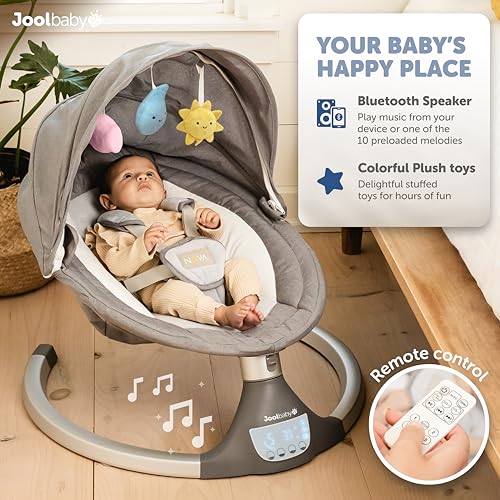 Nova Baby Swing - Motorized, Bluetooth, 10 Melodies, Remote