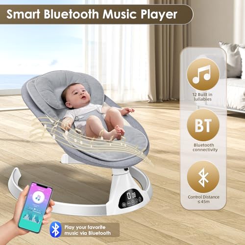 Exclusive App & Bluetooth Electric Baby Swing, Sensor+Timing