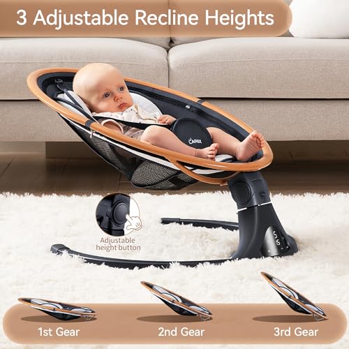 Electric Bluetooth Baby Swing with Remote-Control, 5 Speeds