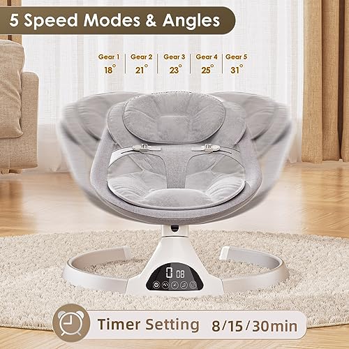 Exclusive App & Bluetooth Electric Baby Swing, Sensor+Timing