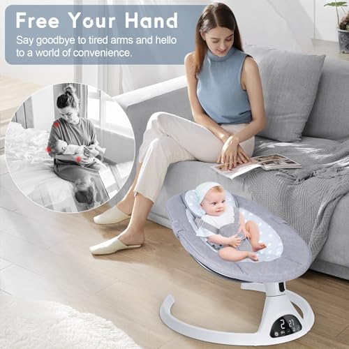 Omzer Electric Baby Swing with Bluetooth Speaker & Timer