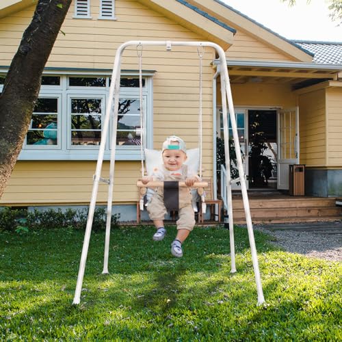 RAGOZONERY 2 in 1 Baby Jumper with Toddler Swing, Baby Jumpers and Bouncers,Indoor Outdoor Toddler Swing Set