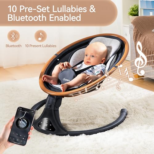 Electric Bluetooth Baby Swing with Remote-Control, 5 Speeds
