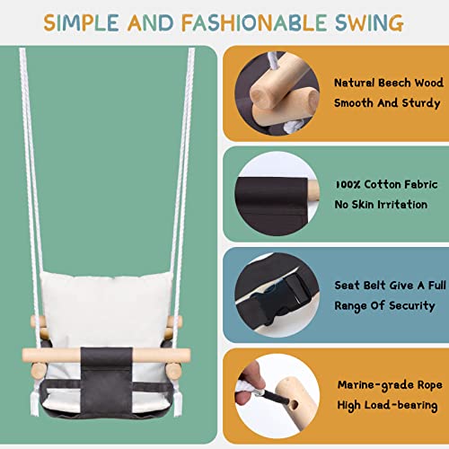 RAGOZONERY 2 in 1 Baby Jumper with Toddler Swing, Baby Jumpers and Bouncers,Indoor Outdoor Toddler Swing Set