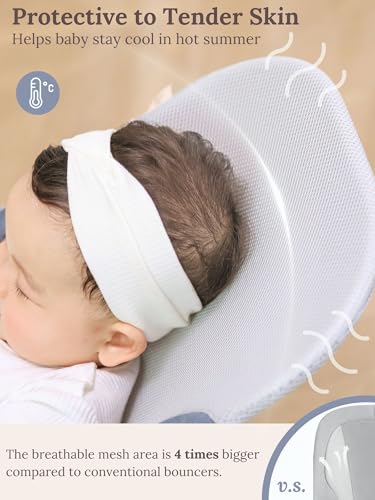 4-in-1 Portable Baby Bouncer Seat with Removable Wheels