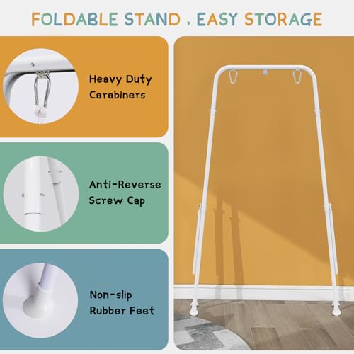 RAGOZONERY 2 in 1 Baby Jumper with Toddler Swing, Baby Jumpers and Bouncers,Indoor Outdoor Toddler Swing Set