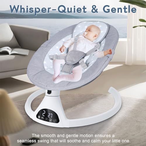 Omzer Electric Baby Swing with Bluetooth Speaker & Timer
