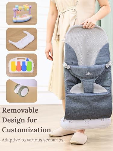 4-in-1 Portable Baby Bouncer Seat with Removable Wheels